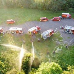 Waldbrand - 5 Löschfahrzeuge, Brandbekämpfung durch Jugendliche