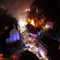 Einsatzstelle von oben